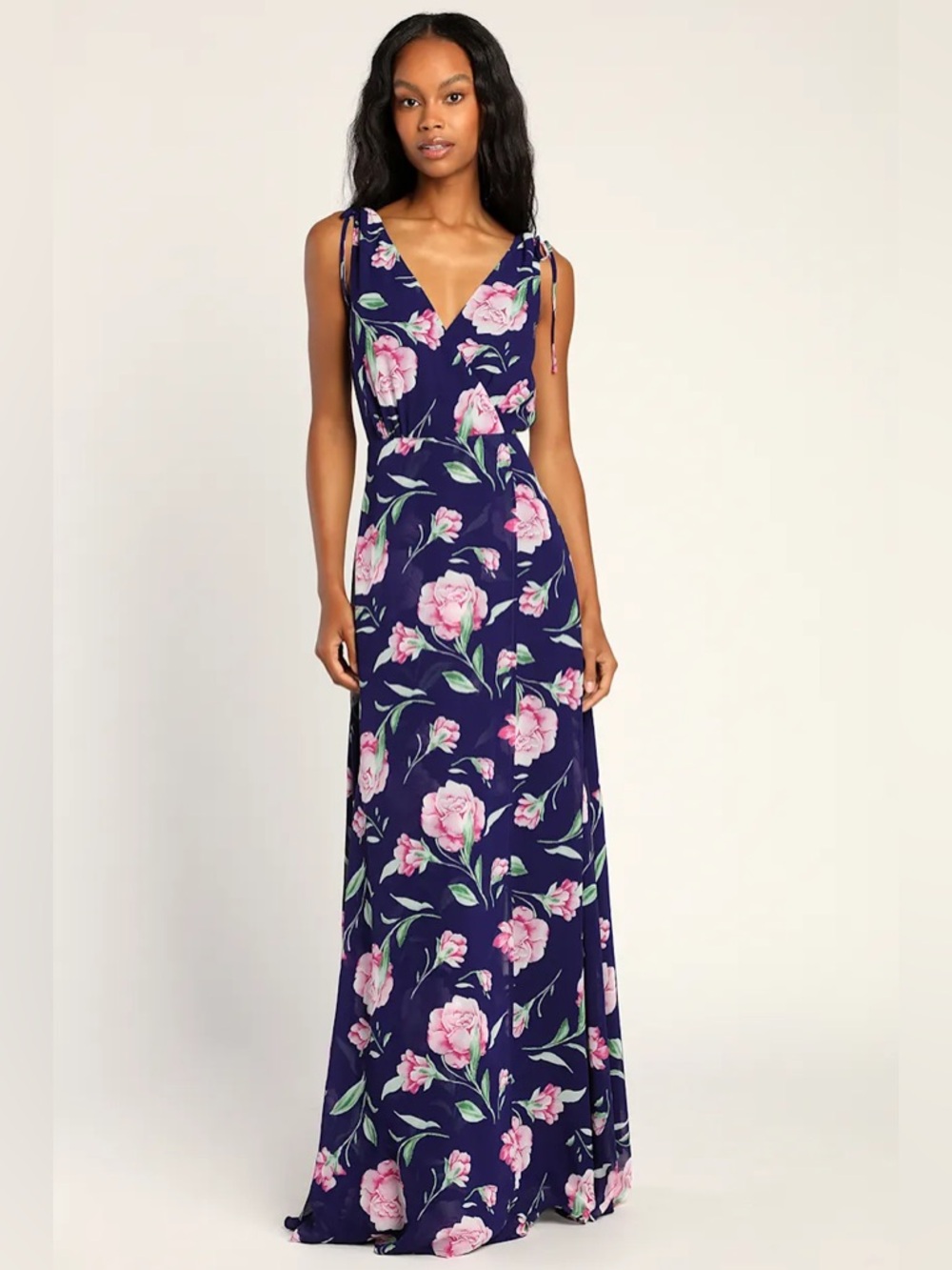 Romantic Possibilities Navy Floral Print Maxi Dress SOLD OUT ONLINE Large
